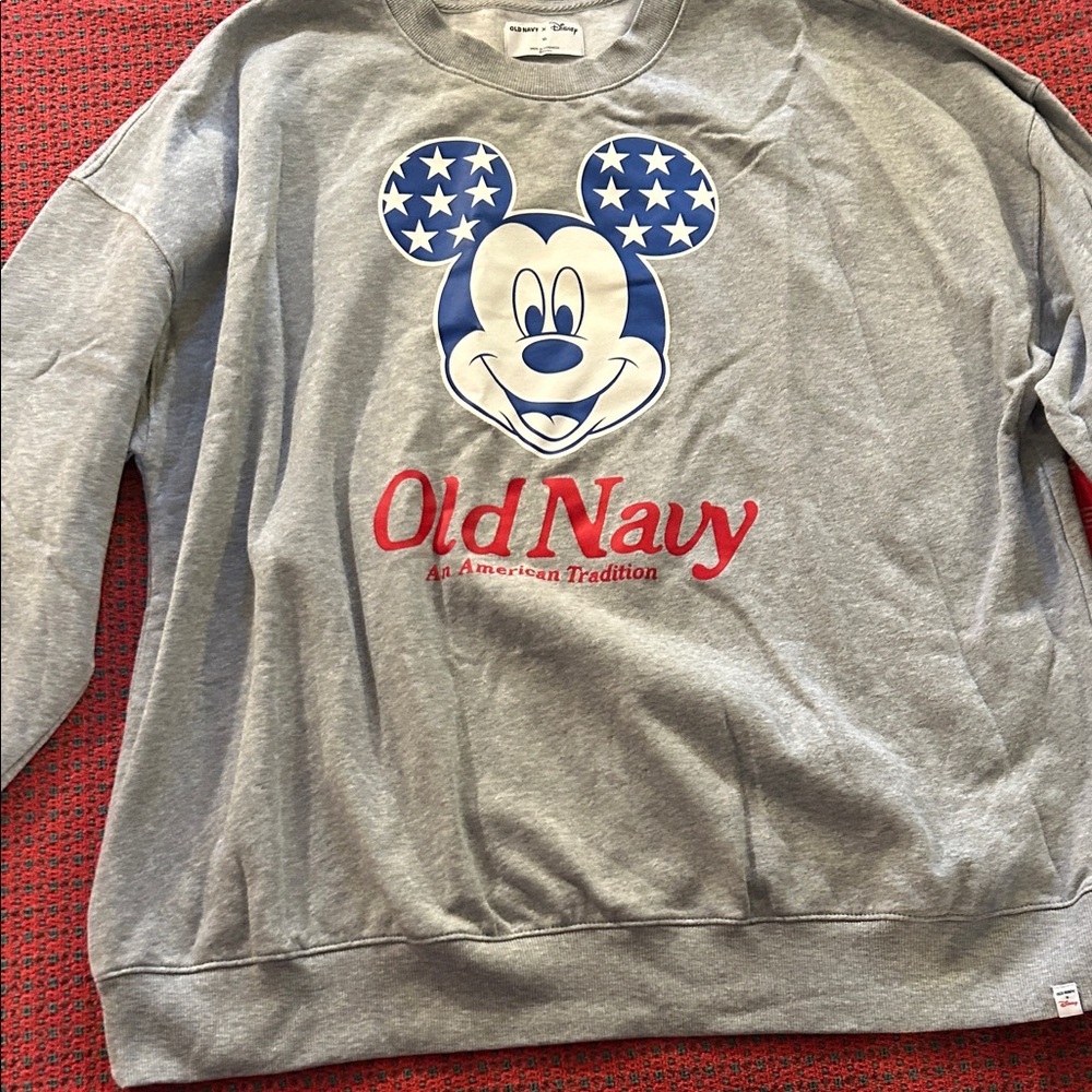 Old Navy Gray Sweatshirt with Mickey Mouse